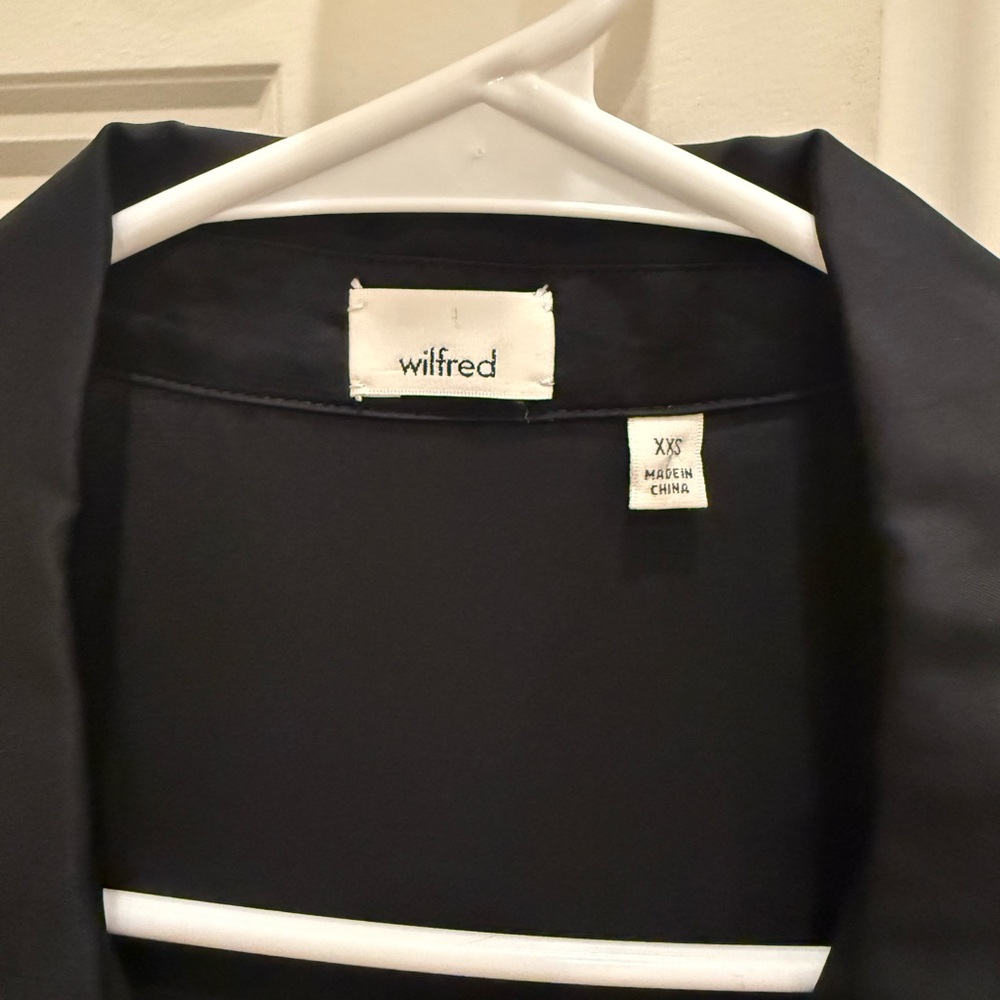 Aritzia Wilfred Crop Satin Shirt